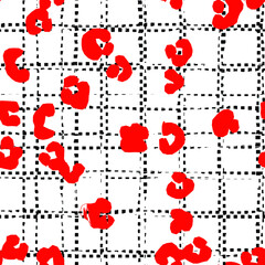 Animal skin tiger ,and cheetah,leopard in safari mood in the wave tartan way seamless pattern in vector , Design for fashion ,fabric, web, wallpaper , wrapping , and all graphic type white background 