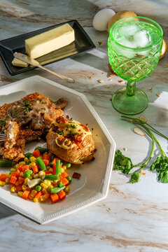 German Almond Chicken Jagerschnitzel