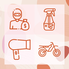 Simple set of mucosal related lineal icons