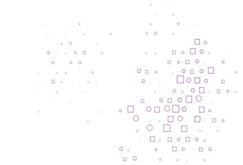 Light Pink, Blue vector pattern with spheres, squares.