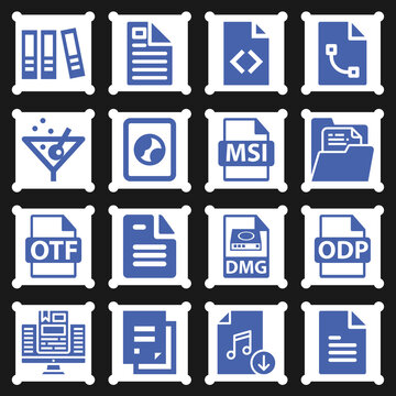 16 pack of away  filled web icons set