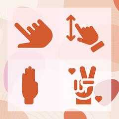 Simple set of linear unit related filled icons