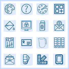 Hue  related simple set. 16  lineal