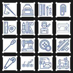 16 pack of philosophical theory  lineal web icons set