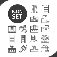 Simple set of spoke related lineal icons.