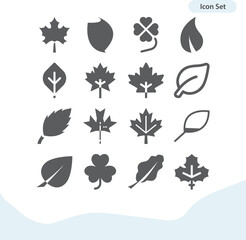 Simple set of lily pad related filled icons.