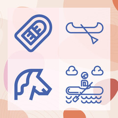 Simple set of president related lineal icons