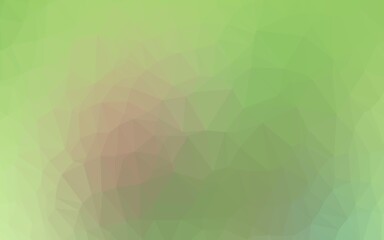 Light Green, Red vector abstract polygonal cover.