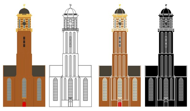 Peperbus Tower in Zwolle, Netherlands.