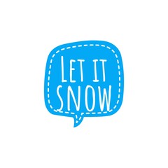 Winter word quote illustration