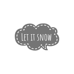 Winter word quote illustration