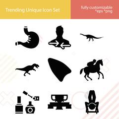 Simple set of paint related filled icons.