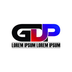GDP letter monogram logo design vector