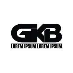 GKB letter monogram logo design vector