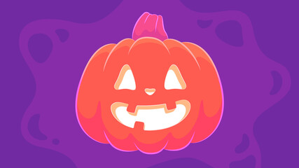 vector illustration halloween happy pumpkin flat design