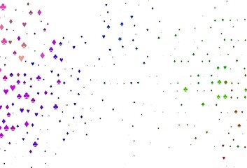 Light Multicolor, Rainbow vector texture with playing cards.