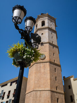 El Fadri, gothic bell tower of the 15th century with an octagonal shape, Castellon de la Plana, Spain