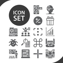 Simple set of planning related filled icons.