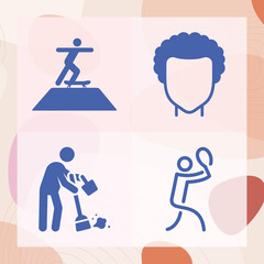 Simple set of fairly related filled icons