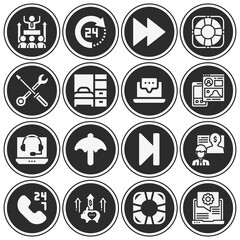 16 pack of foster  filled web icons set