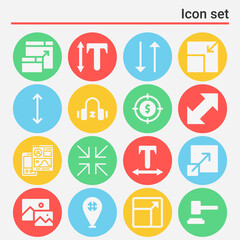 16 pack of enhance  filled web icons set
