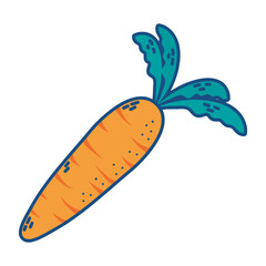 fresh carrot vegetable isolated icon