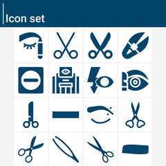 Simple set of moderation related filled icons.