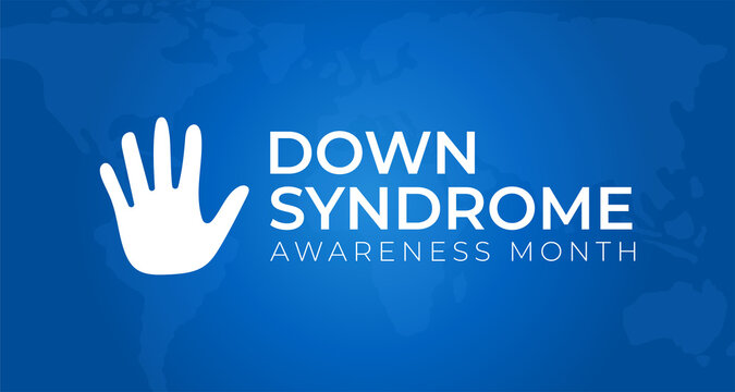 Blue Down Syndrome Awareness Month Illustration