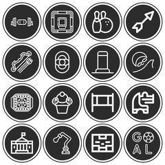 16 pack of backgrounds  lineal web icons set