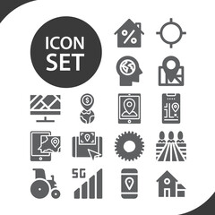 Simple set of social class related filled icons.