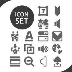 Simple set of alternatives related filled icons.