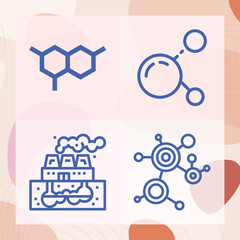 Simple set of cation related lineal icons