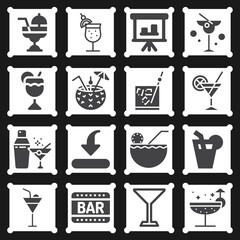 16 pack of ye  filled web icons set