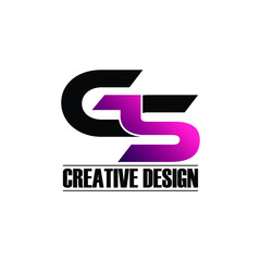 Letter GS simple logo design vector