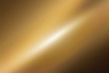 Light shining down on dark gold foil metal wall with copy space, abstract texture background