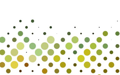 Light Green vector background with bubbles.