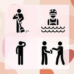 Simple set of infantry related filled icons