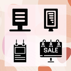 Simple set of show card related filled icons