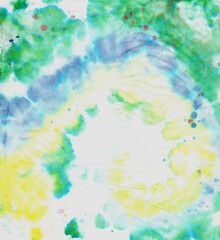Colorful Tie Dye. Hippie Design with Watercolor 