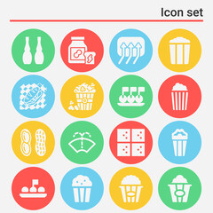 16 pack of faults  filled web icons set