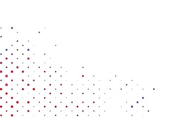 Light Blue, Red vector pattern with spheres.