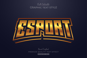Esport Golden Editable Text Style Effect Premium © Dark Anchor