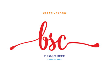 pharmacy logo composition of the letter BSC is simple, easy to understand and authoritative