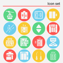 16 pack of gertrude  filled web icons set