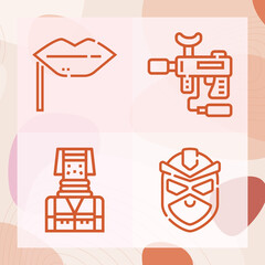 Simple set of cleansing related lineal icons