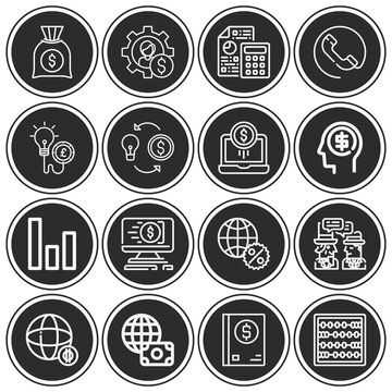 16 Pack Of Dependent  Lineal Web Icons Set