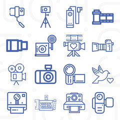 16 pack of went  lineal web icons set