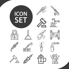 Simple set of reliability related lineal icons.