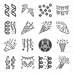 Fototapeta premium 16 pack of abide by lineal web icons set