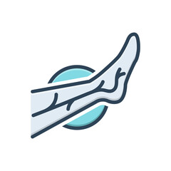 Color illustration icon for phlebology